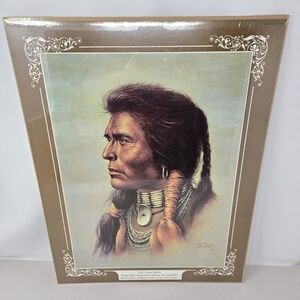 Native American Bill Hampton Art Great Spirit 20x16 Leanin' Tree Print Vintage